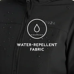 Marina Womens Long Water Resistant Softshell Jacket - Black