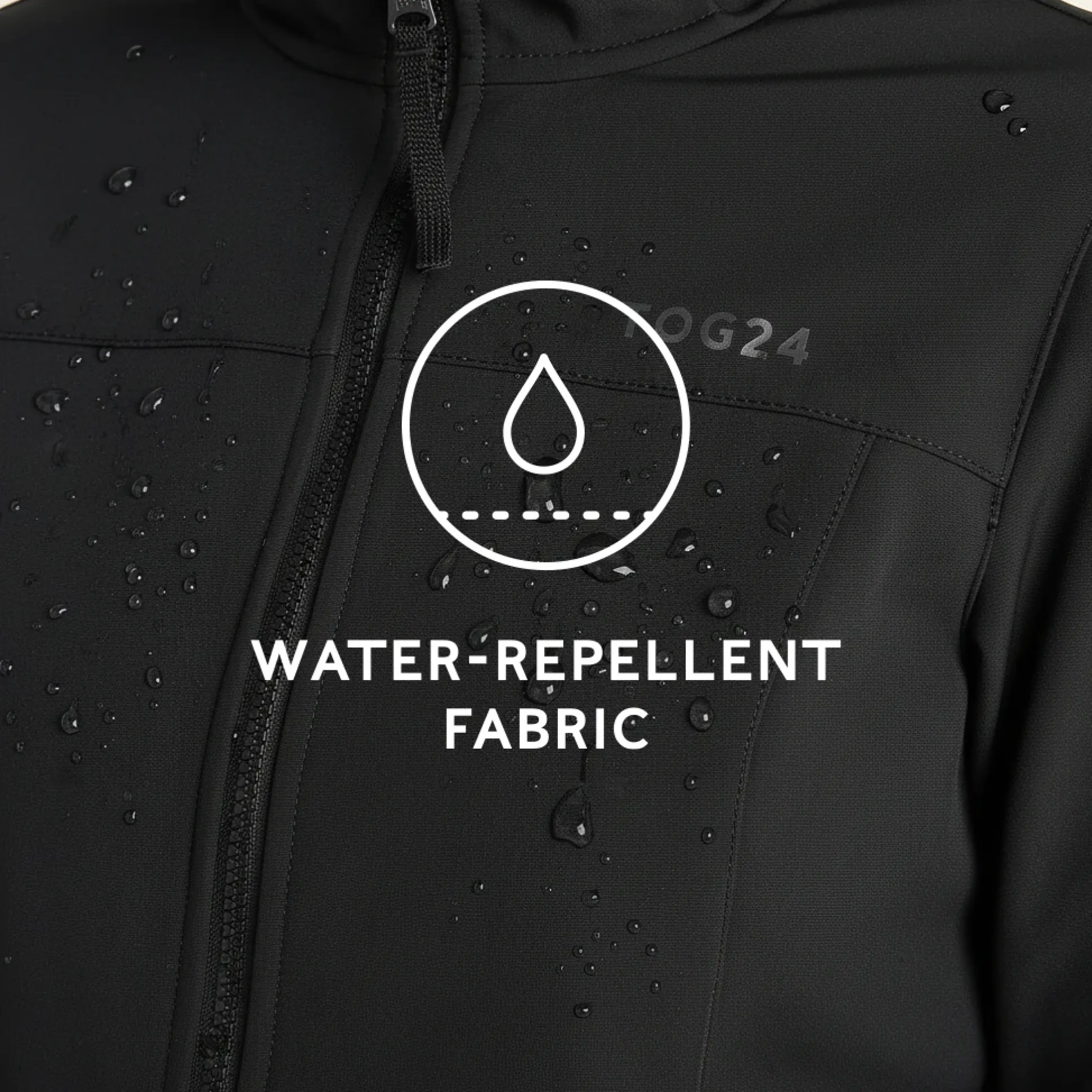 Marina Womens Long Water Resistant Softshell Jacket - Black