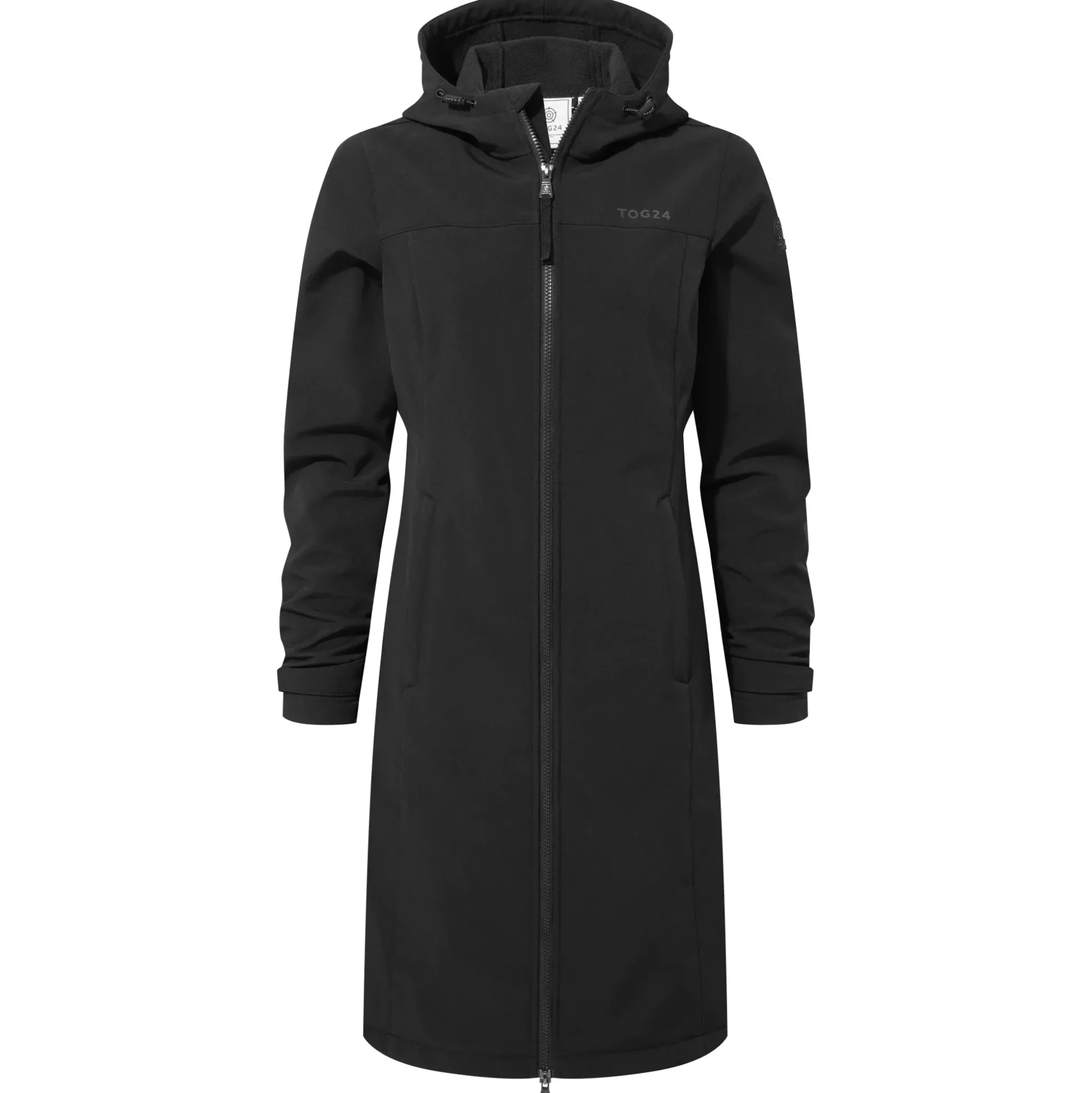 Marina Womens Long Water Resistant Softshell Jacket - Black