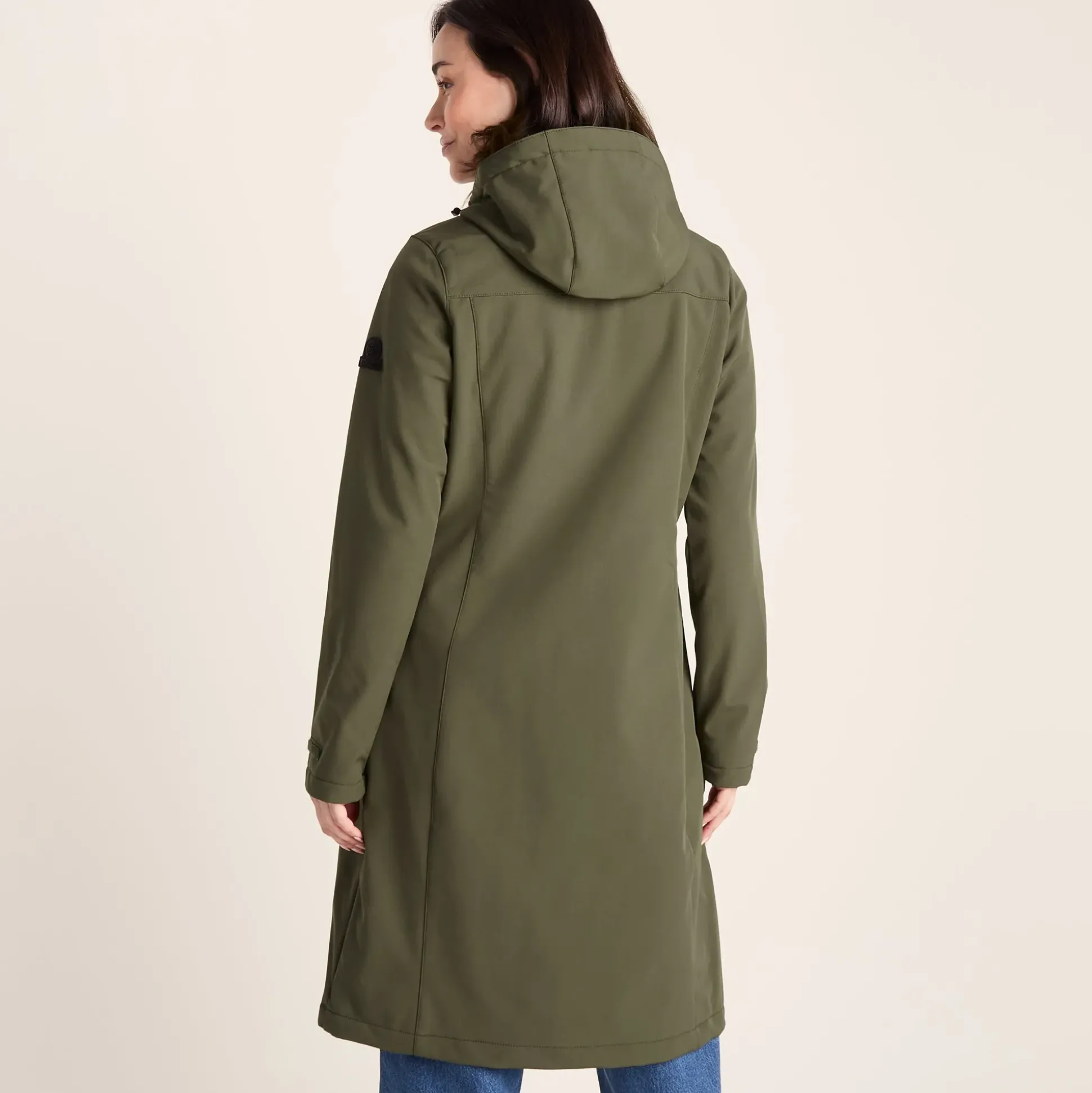 Marina Womens Long Water Resistant Softshell Jacket - Khaki