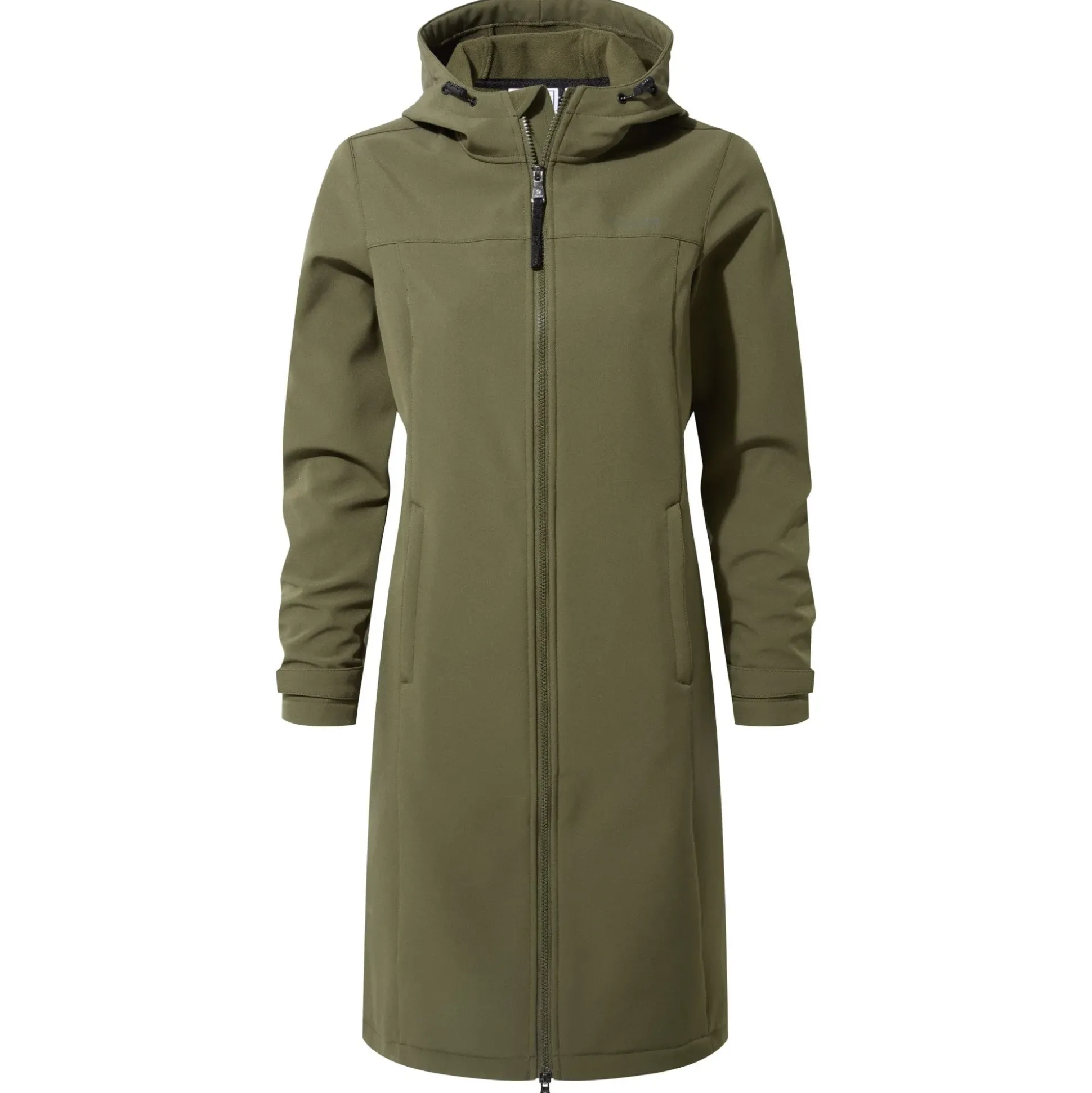 Marina Womens Long Water Resistant Softshell Jacket - Khaki