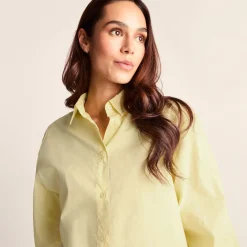 Marnie Womens 100% Cotton Oversized Shirt - Butter Yellow
