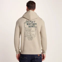 Marsden Mens Supersoft Knit Look Fleece Hoody - Hazelnut