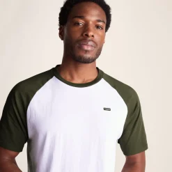 McGill Mens 100% Cotton Supersoft T-Shirt - Forage Green/Optic White