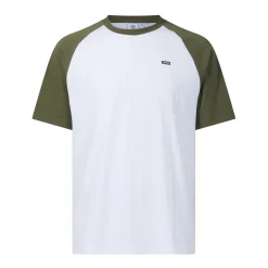 McGill Mens 100% Cotton Supersoft T-Shirt - Forage Green/Optic White