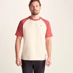 McGill Mens 100% Cotton Supersoft T-Shirt - Warm Cloud/Garnet Red