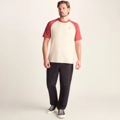 McGill Mens 100% Cotton Supersoft T-Shirt - Warm Cloud/Garnet Red