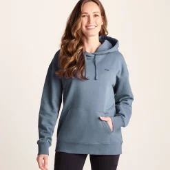 Meera Womens 100% Cotton Relaxed Fit Hoody - Smokey Blue