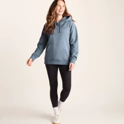 Meera Womens 100% Cotton Relaxed Fit Hoody - Smokey Blue