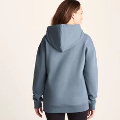 Meera Womens 100% Cotton Relaxed Fit Hoody - Smokey Blue