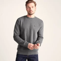 Mellor Mens Supersoft Cotton Rich Sweat - Dark Grey Marl