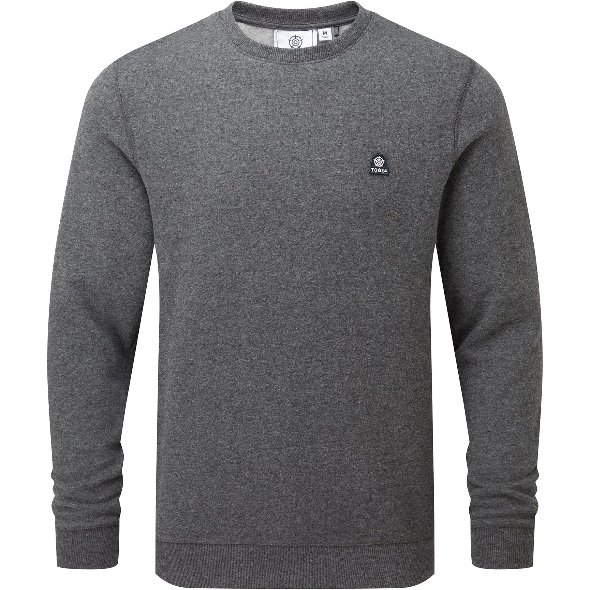Mellor Mens Supersoft Cotton Rich Sweat - Dark Grey Marl