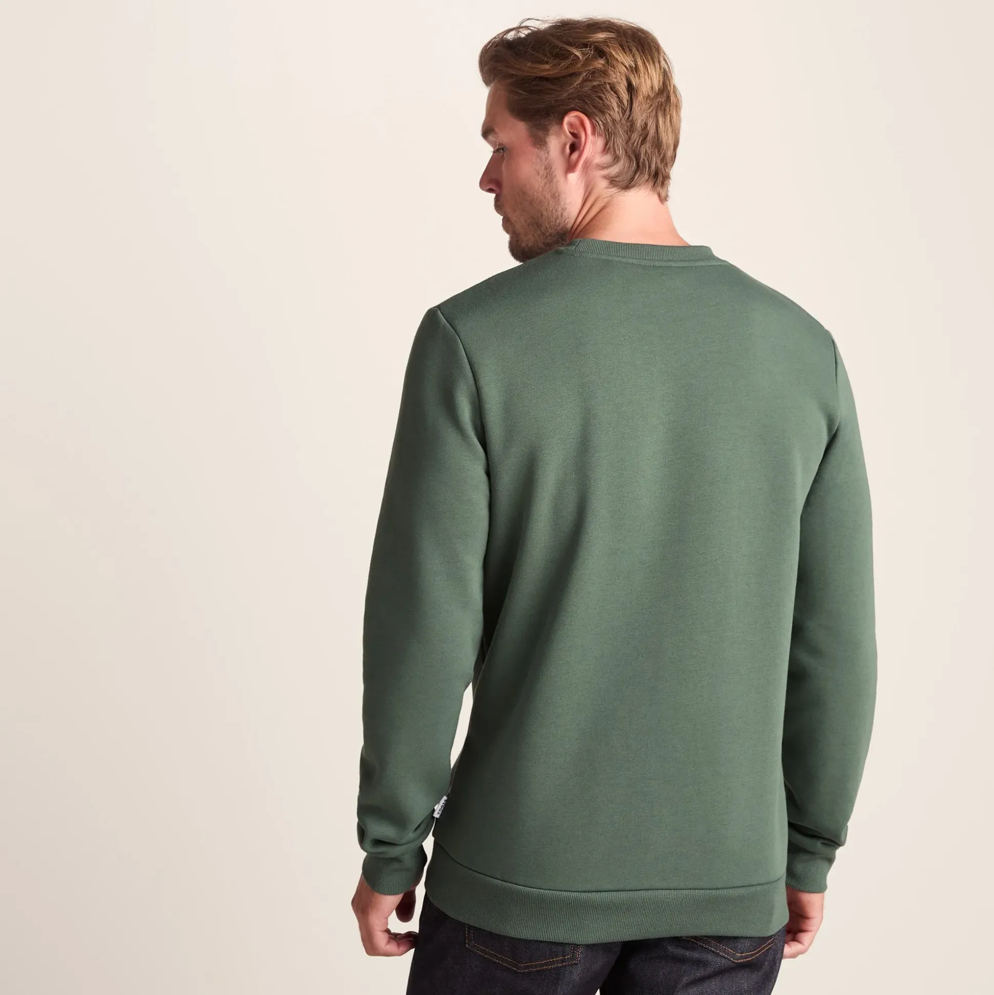 Mellor Mens Supersoft Cotton Rich Sweat - Light Forest