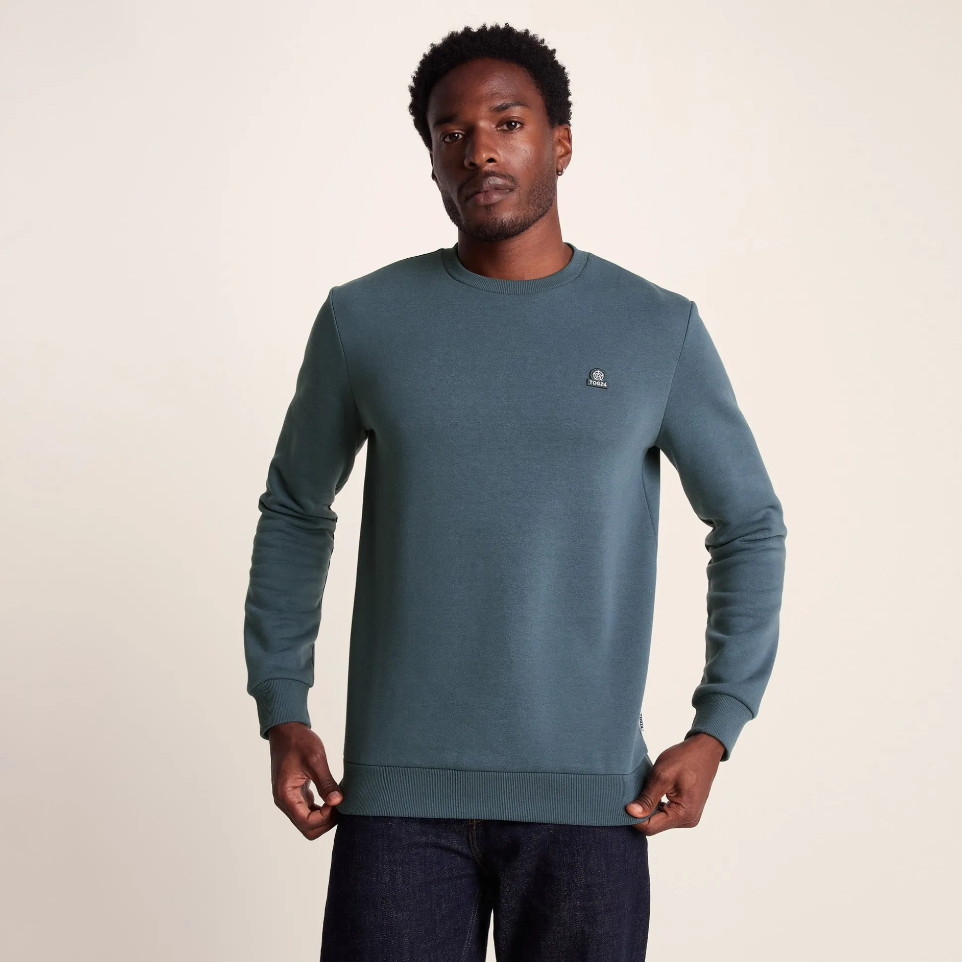 Mellor Mens Supersoft Cotton Rich Sweat - Arctic Blue