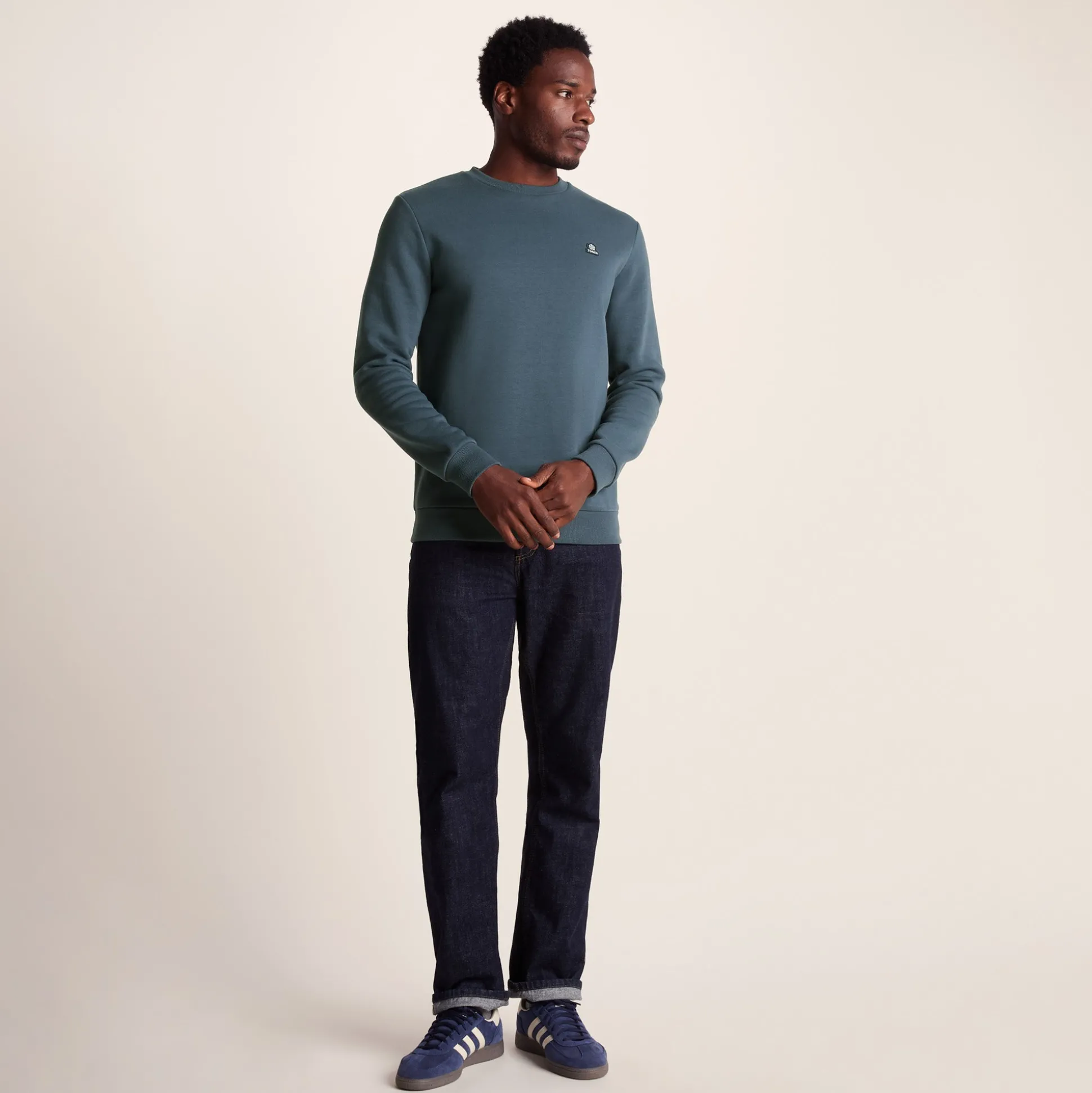 Mellor Mens Supersoft Cotton Rich Sweat - Arctic Blue