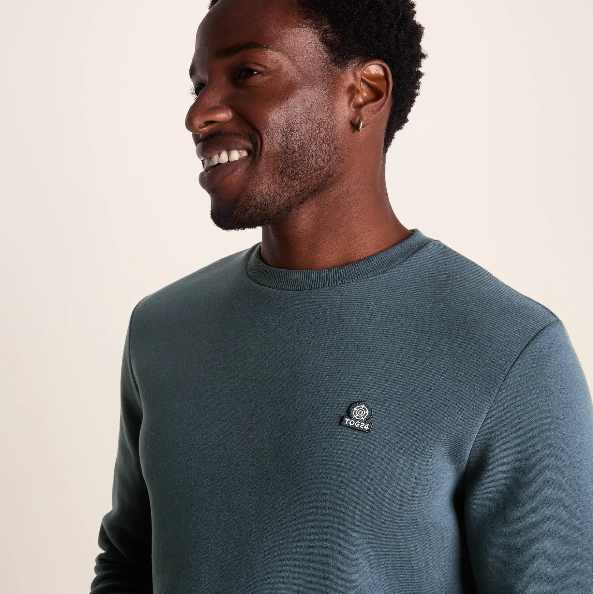 Mellor Mens Supersoft Cotton Rich Sweat - Arctic Blue