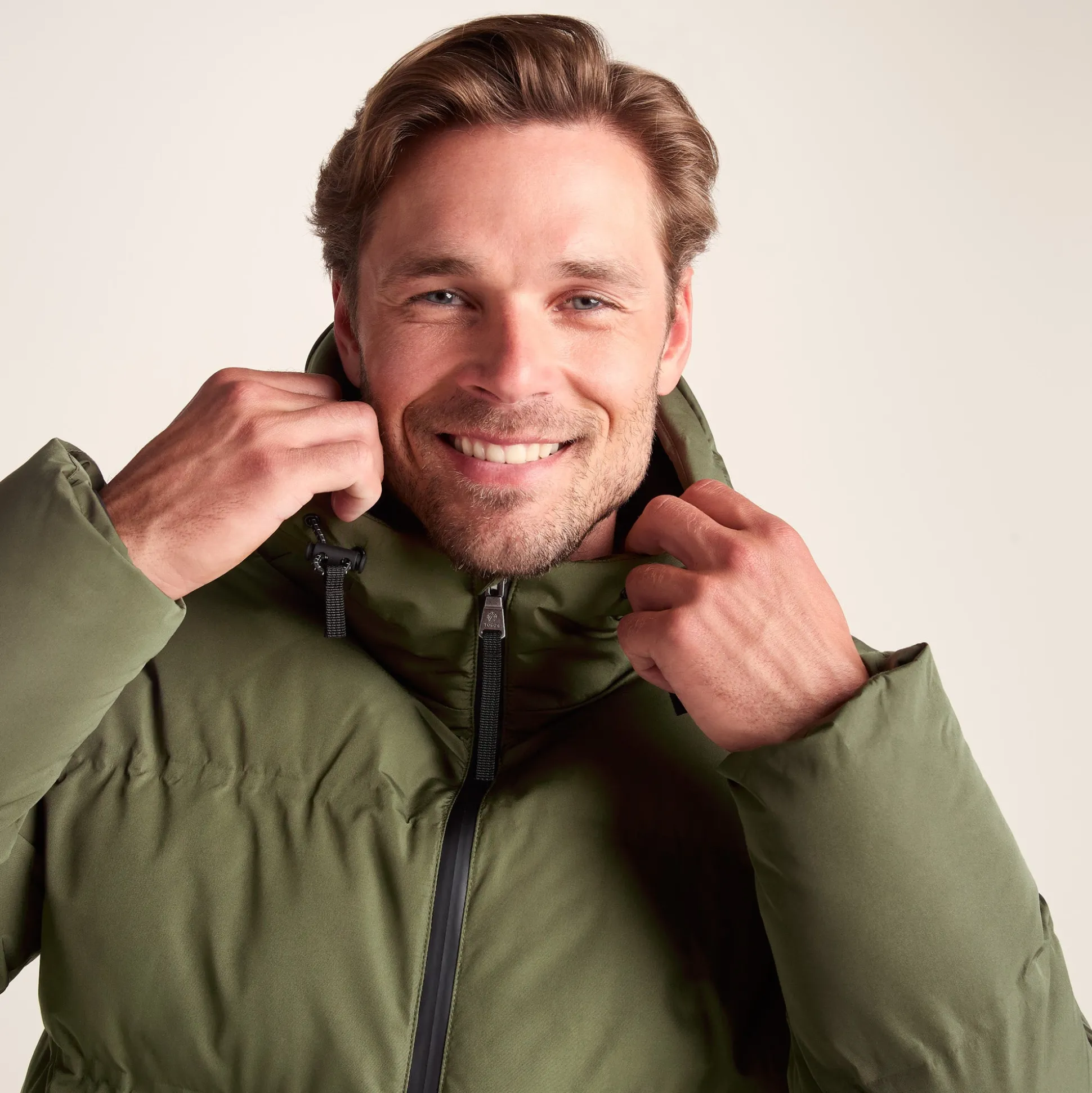 Menka Mens Shower Resistant Insulated Jacket - Khaki