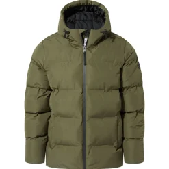 Menka Mens Shower Resistant Insulated Jacket - Khaki