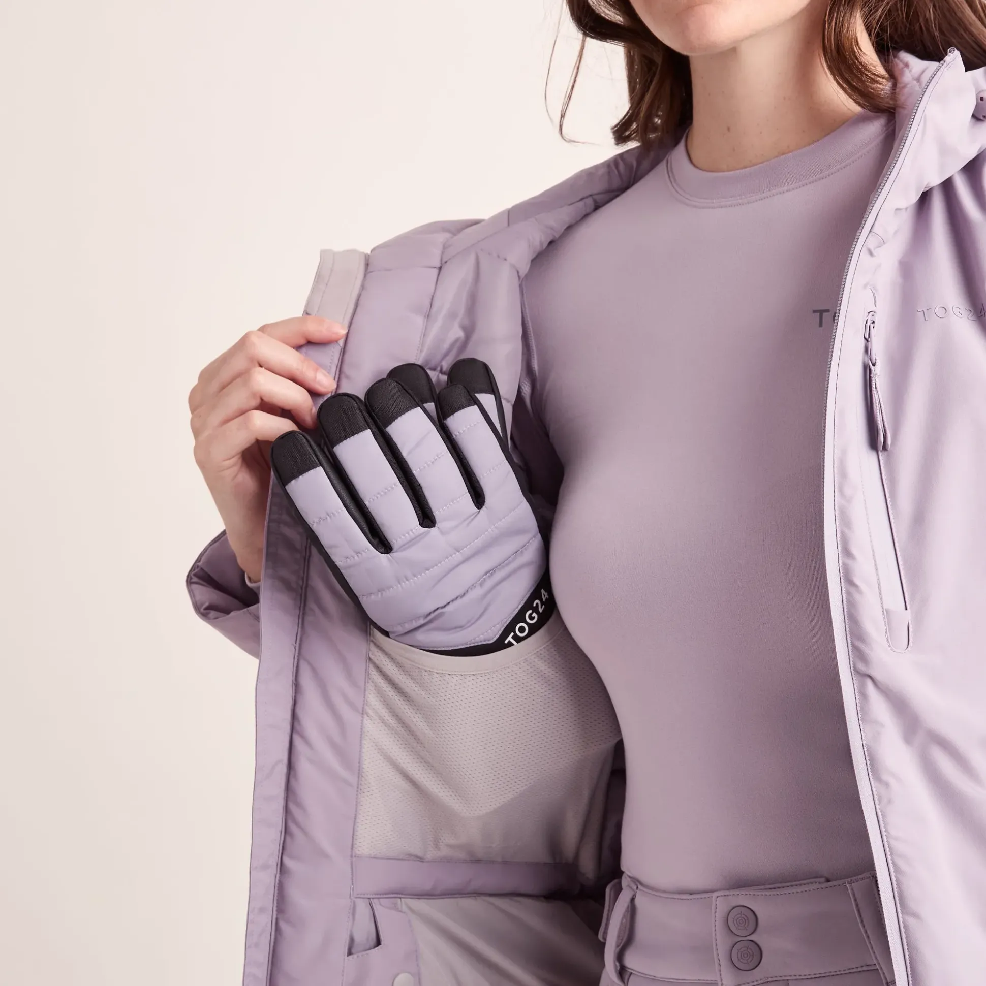 Meribel Womens Performance Waterproof Ski Jacket - Lavender Grey