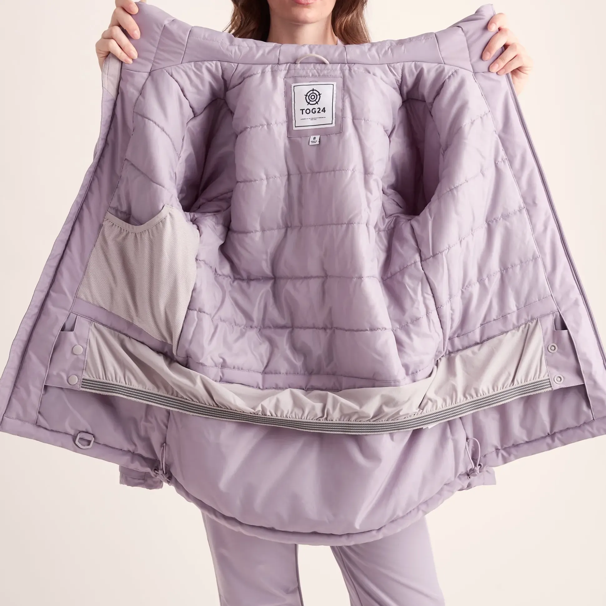 Meribel Womens Performance Waterproof Ski Jacket - Lavender Grey