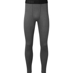 Meru Mens Cashmere Touch Base Layer Leggings - Dark Grey Marl