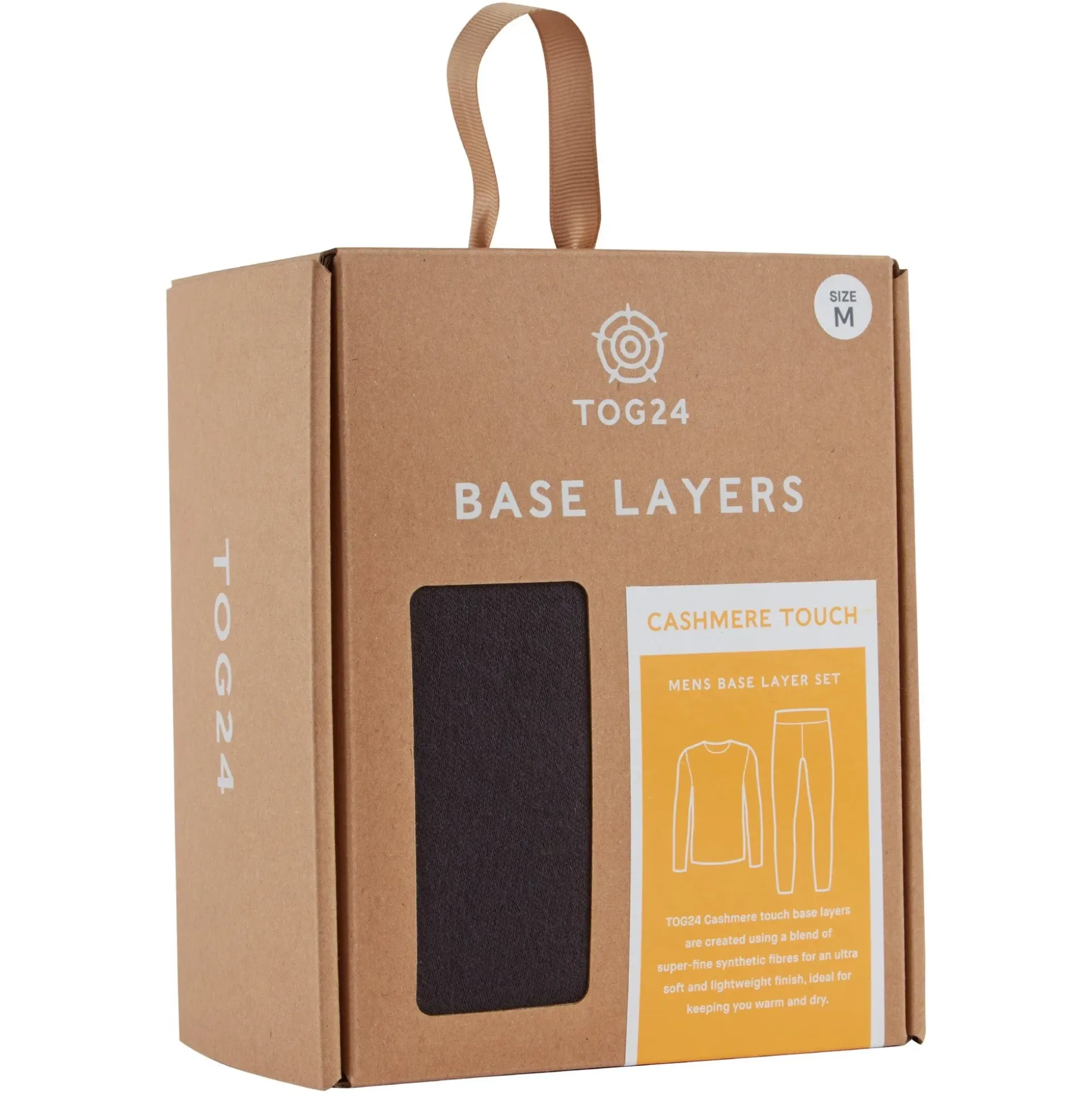 Meru Mens Cashmere Touch Base Layer Set - Black