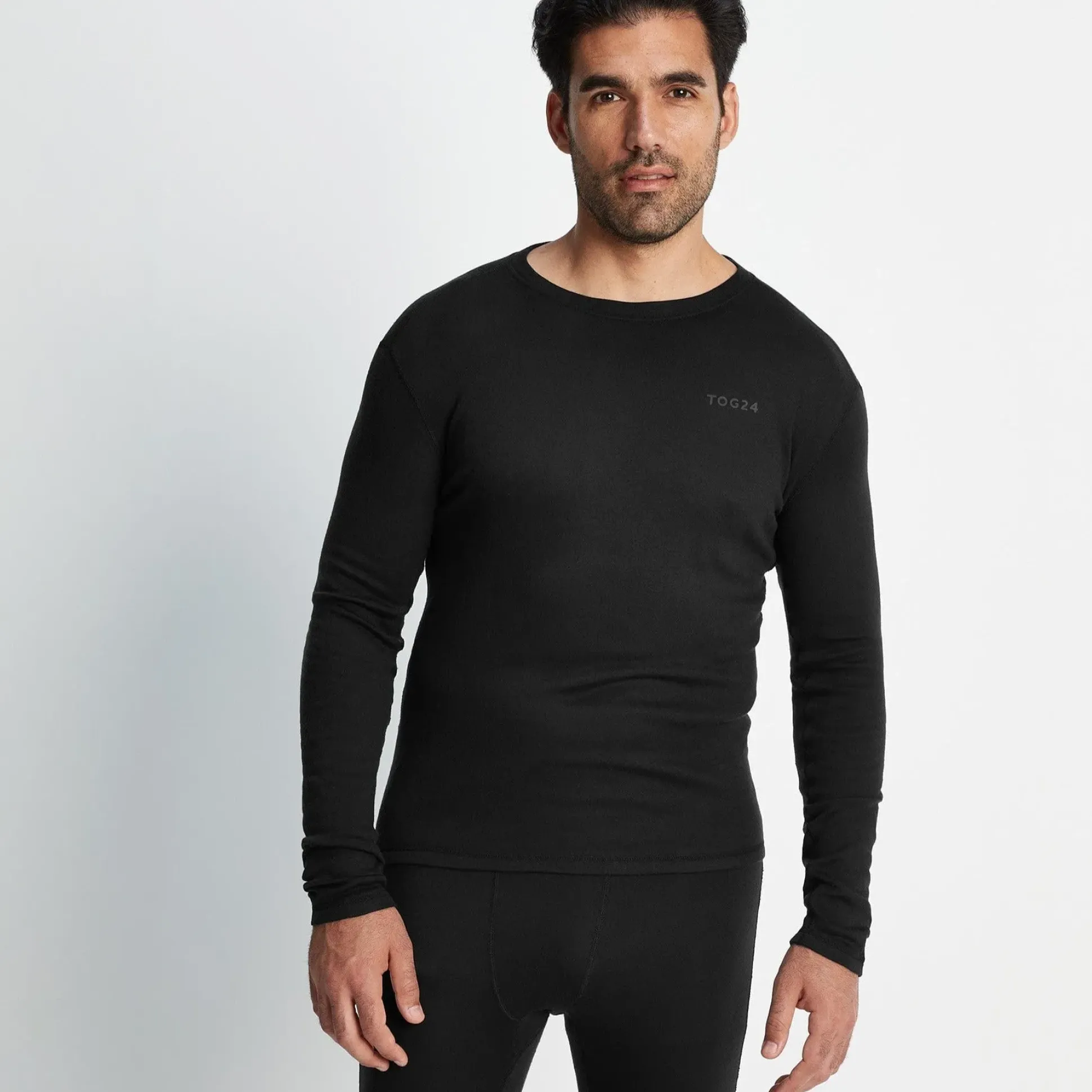 Meru Mens Cashmere Touch Base Layer Set - Black