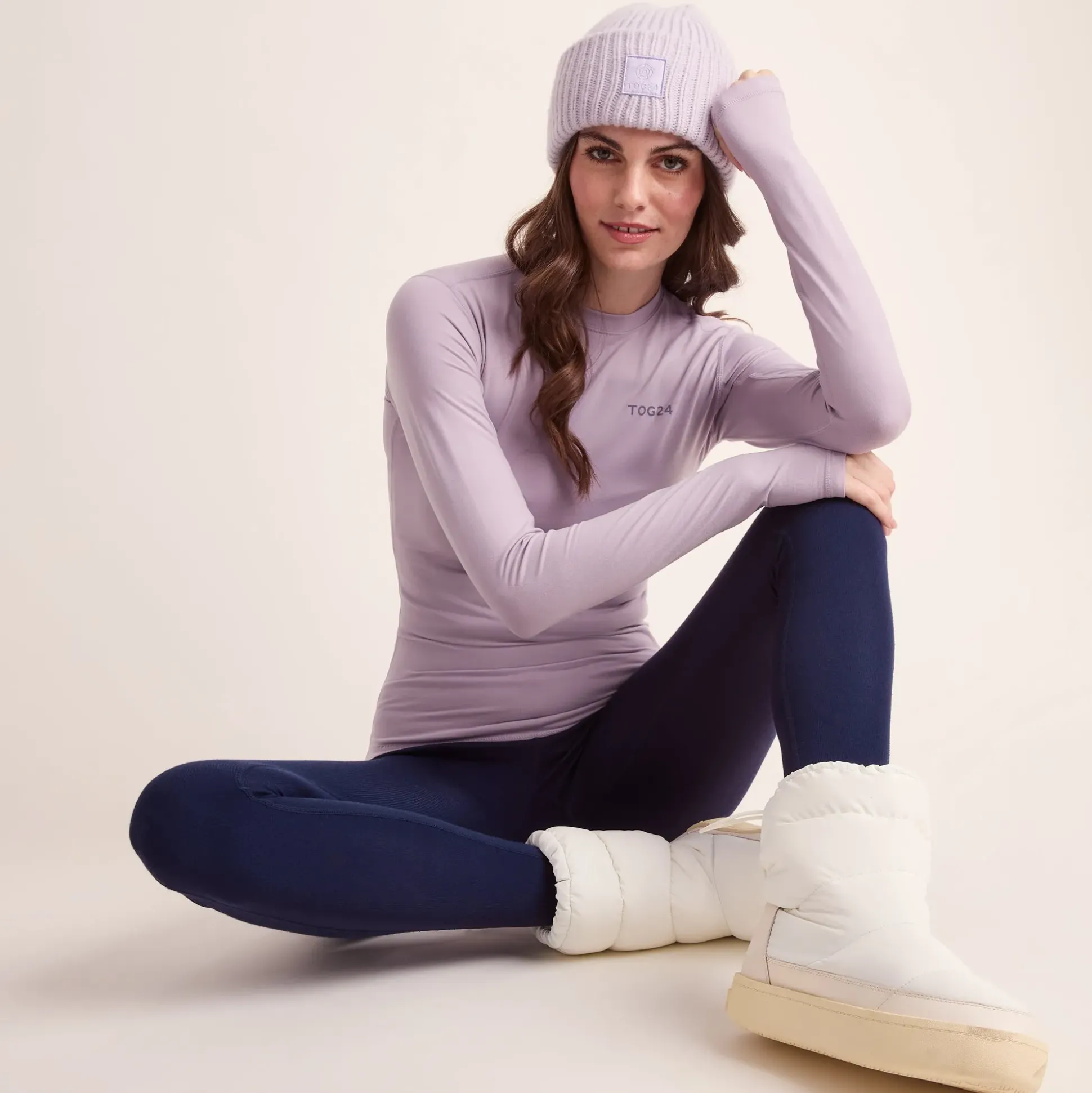 Meru Womens Cashmere Touch Base Layer Leggings - Oxford Blue