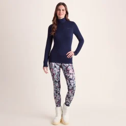 Meru Womens Cashmere Touch Roll Neck Base Layer - Oxford Blue