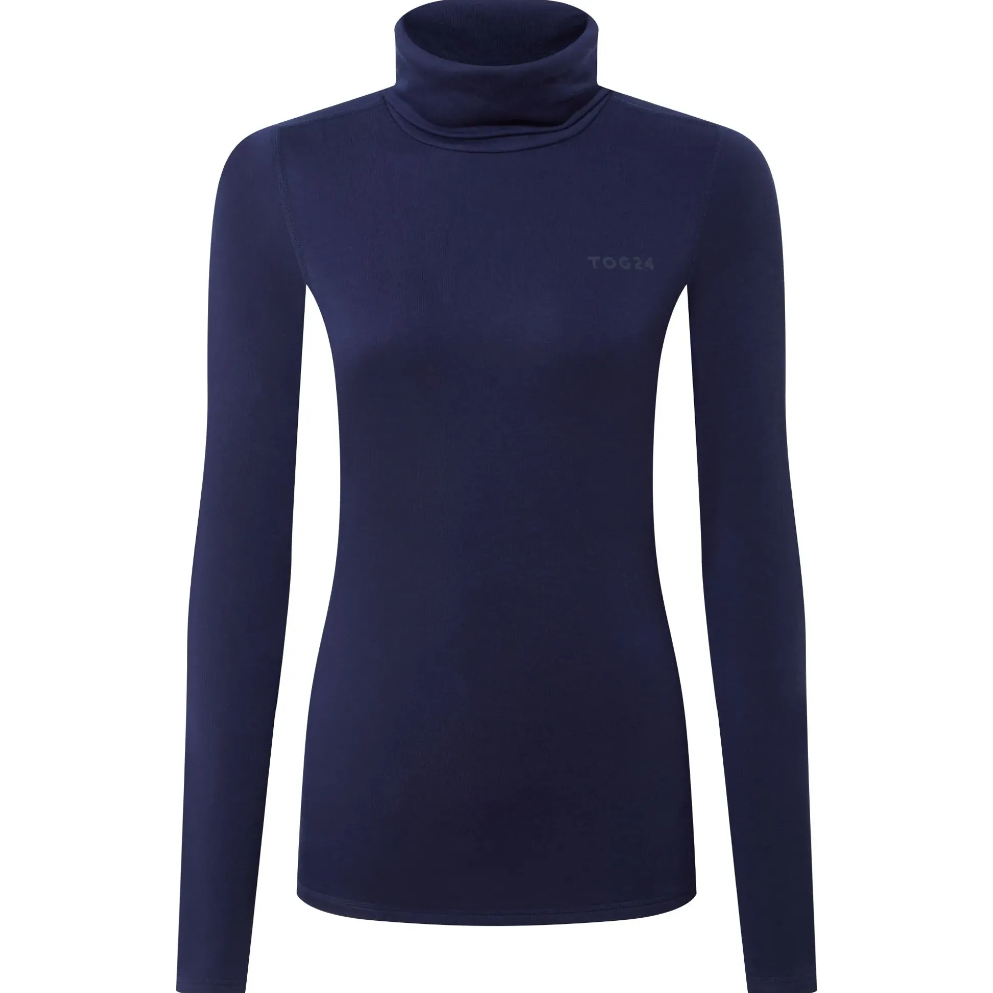 Meru Womens Cashmere Touch Roll Neck Base Layer - Oxford Blue