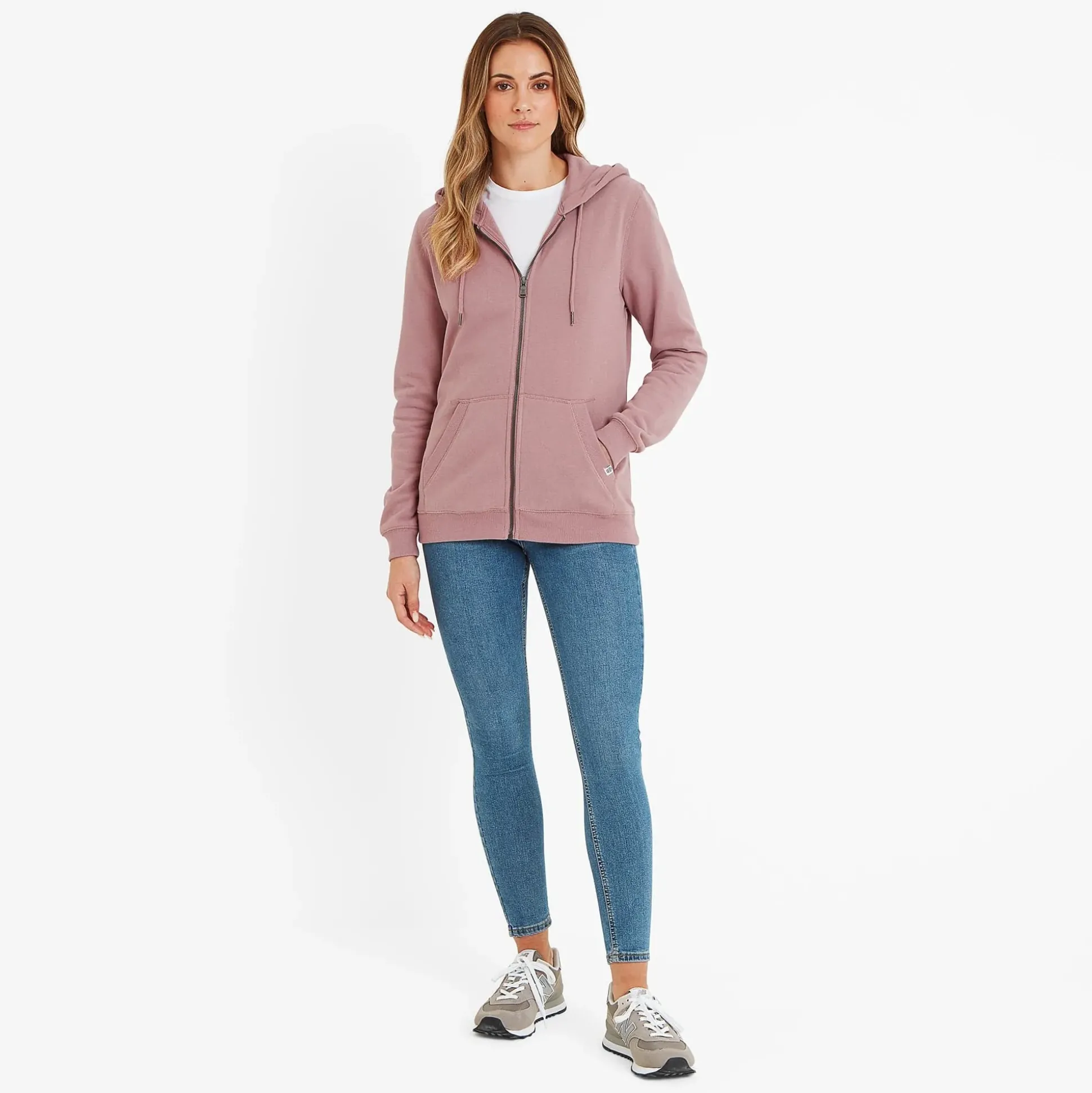 Mia Womens Supersoft Zip Hoody - Faded Pink