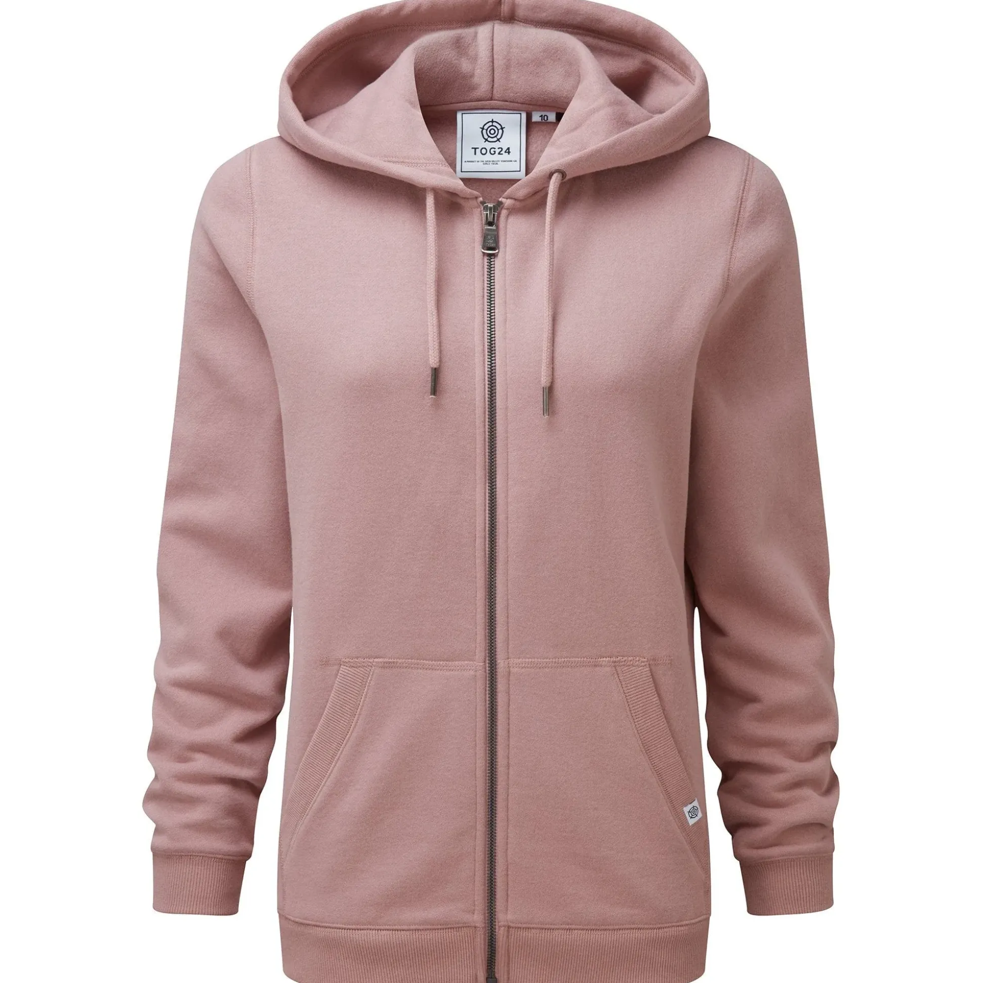 Mia Womens Supersoft Zip Hoody - Faded Pink