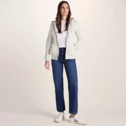 Mia Womens Supersoft Zip Hoody - Oatmeal Marl