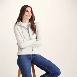 Mia Womens Supersoft Zip Hoody - Oatmeal Marl