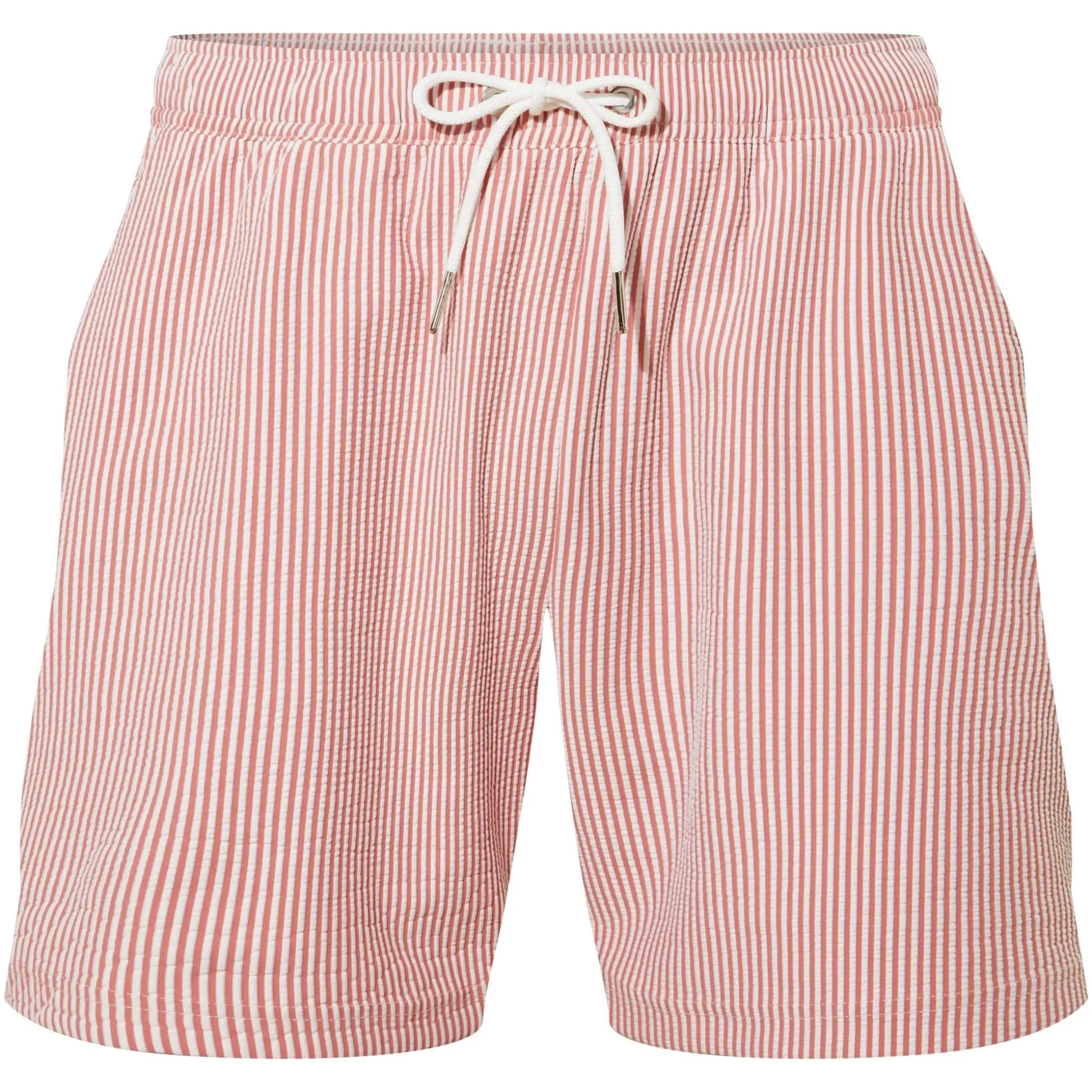 Micah Mens Swimming Shorts - Washed Red Stripe