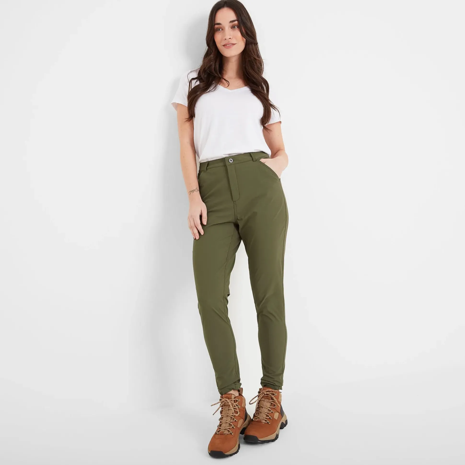 Milton Womens Water Resistant Slim Trouser Regular - Khaki