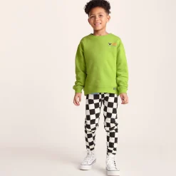 Montadale Kids Shaun the Sheep Crew Sweat - Lime Green