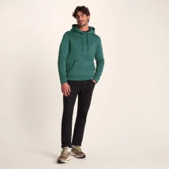 Mosby Mens Supersoft Knitlook Fleece Hoody - Dark Turquoise Marl