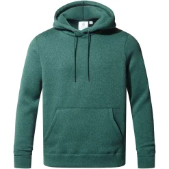 Mosby Mens Supersoft Knitlook Fleece Hoody - Dark Turquoise Marl