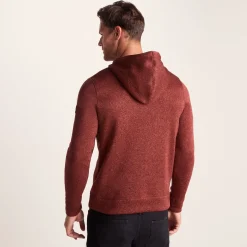 Mosby Mens Supersoft Knitlook Fleece Hoody - Clay Marl