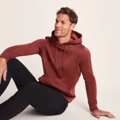Mosby Mens Supersoft Knitlook Fleece Hoody - Clay Marl