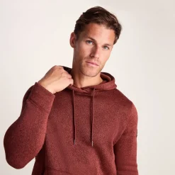 Mosby Mens Supersoft Knitlook Fleece Hoody - Clay Marl