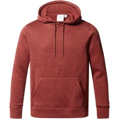 Mosby Mens Supersoft Knitlook Fleece Hoody - Clay Marl