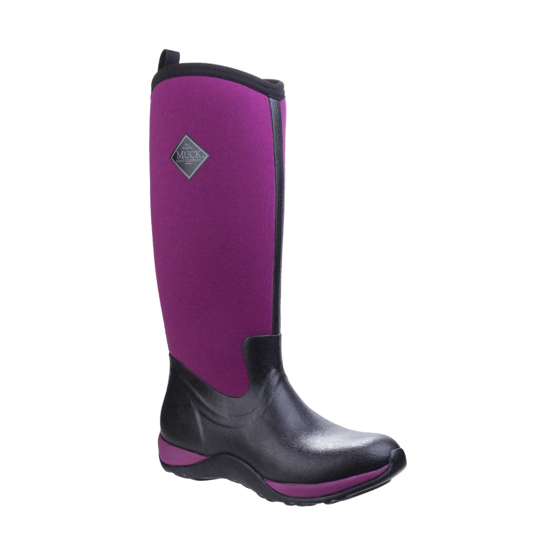 Muck Boots Arctic Adventure Womens Pull On Wellington Boot - Black/Maroon
