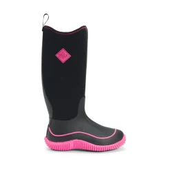 Muck Boots Hale Pull On Womens Wellington - Black/Pink
