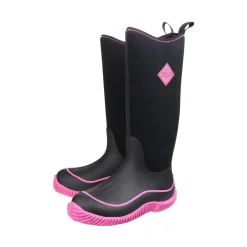 Muck Boots Hale Pull On Womens Wellington - Black/Pink