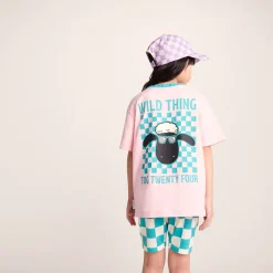 Najdi Kids Shaun the Sheep T-Shirt - Milkshake Pink