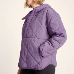 Nanford Womens Oversized Shower Resistant Diamond Quilted Jacket - Orchid