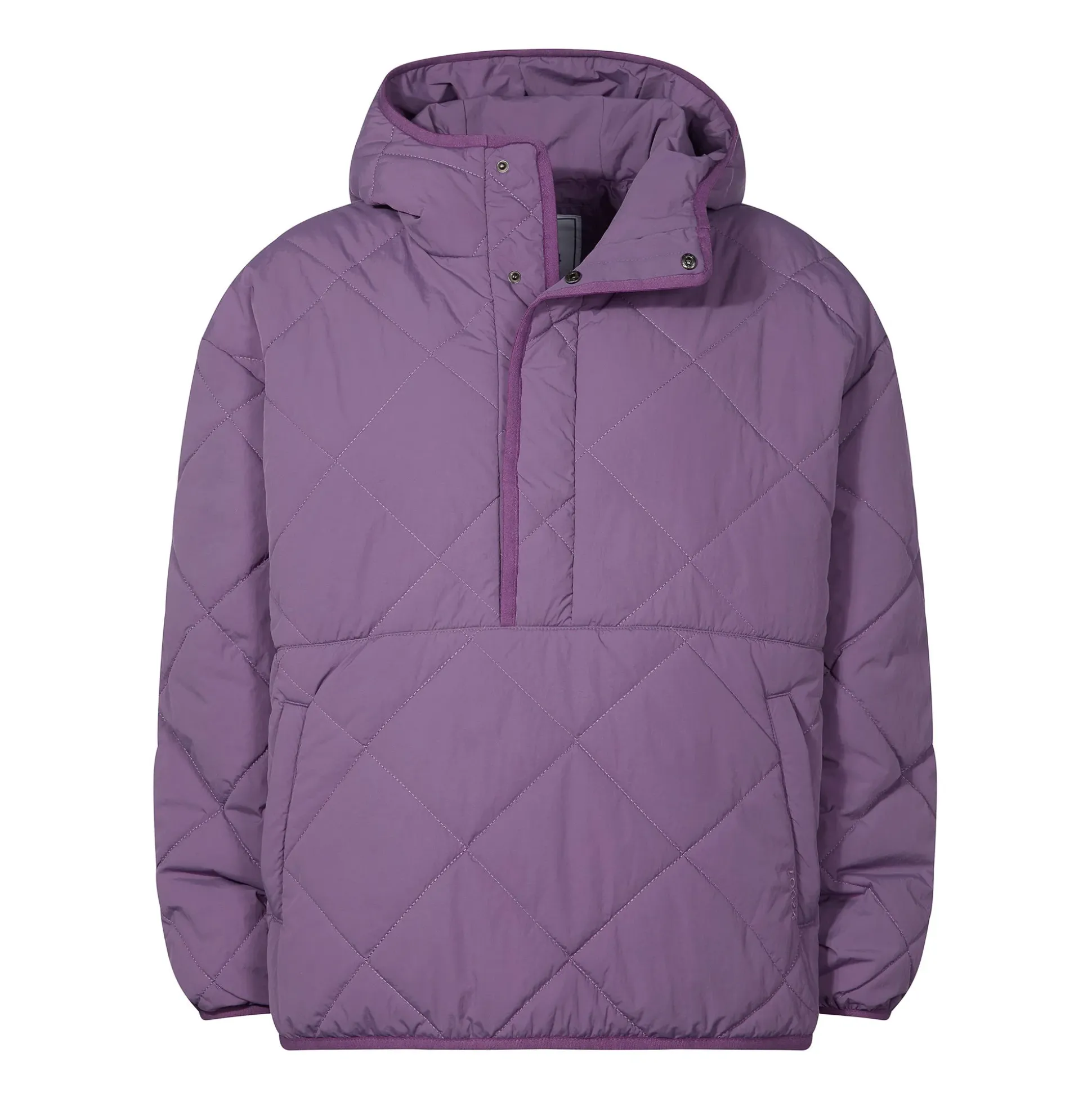 Nanford Womens Oversized Shower Resistant Diamond Quilted Jacket - Orchid