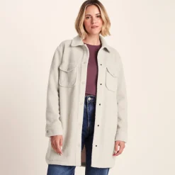 Nayla Womens Long Shacket - Warm Cloud